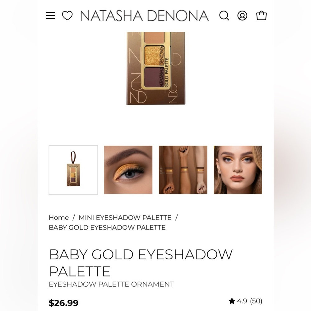 NATASHA DENONA BABY GOLD EYESHADOW PALETTE - BRAND NEW in the box! - Picture 5 of 15